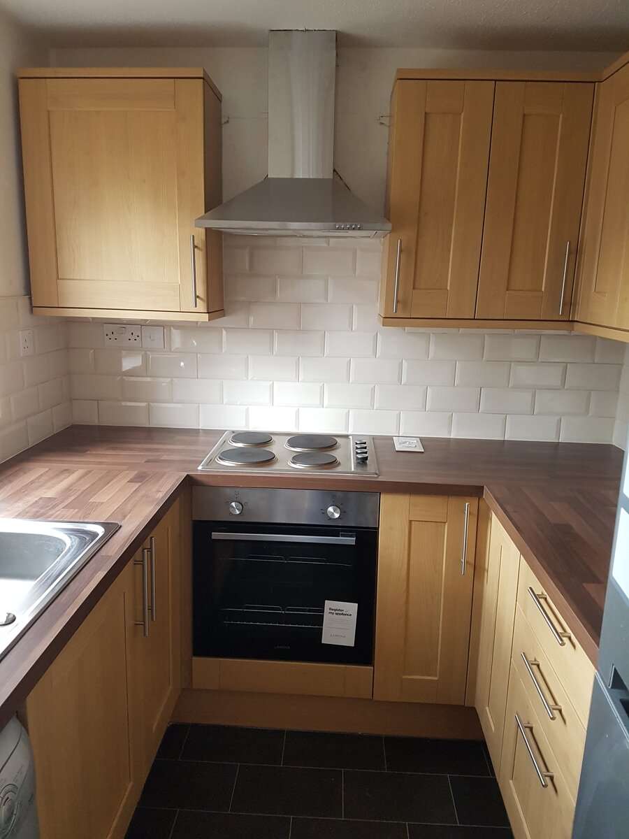 Fitted wooden kitchen